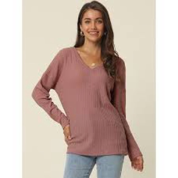 Chelsea Theodore Waffle Knit V-Neck Long Sleeve Top Size XXL - Picture 1 of 4